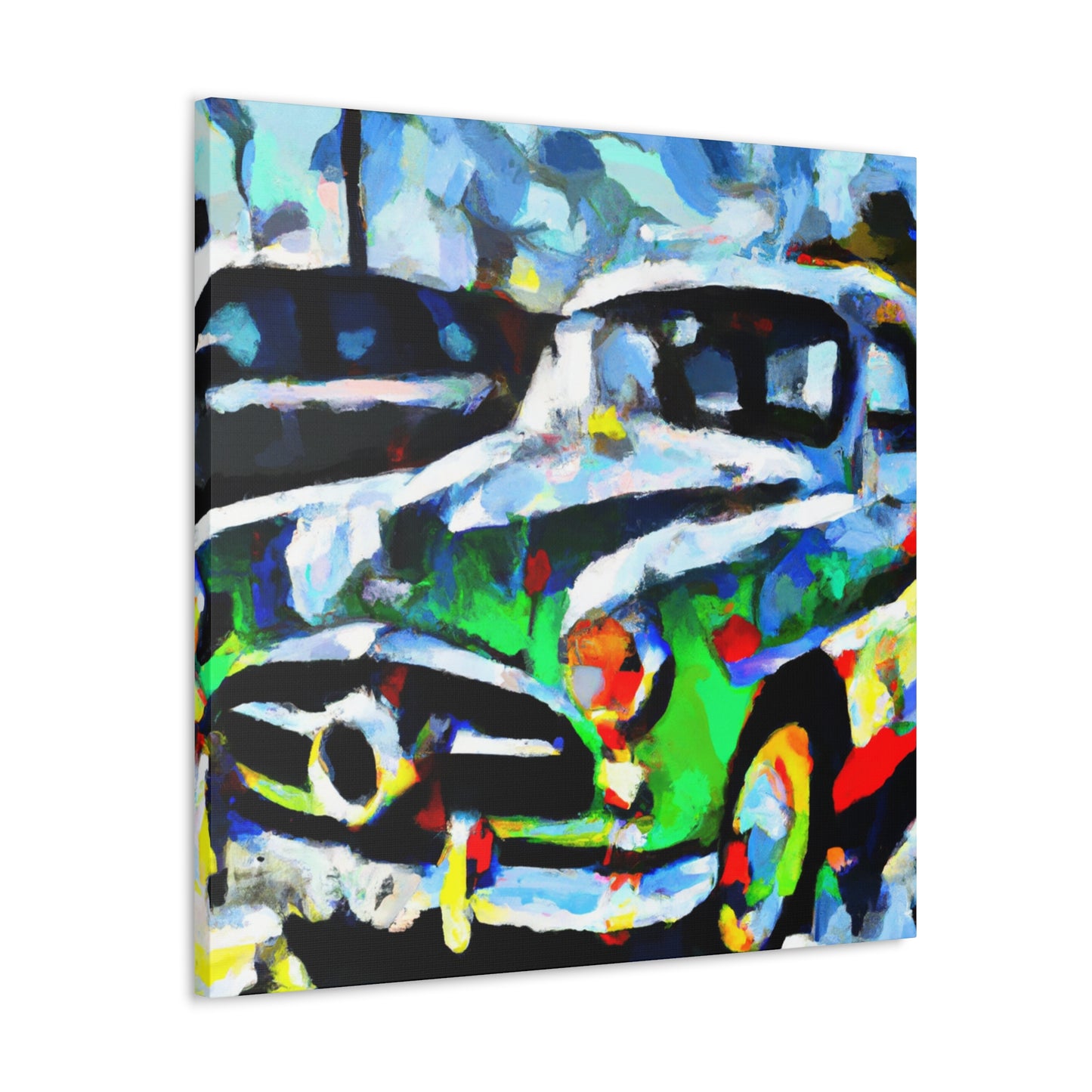 "Cars In Motion Painting" - Canvas