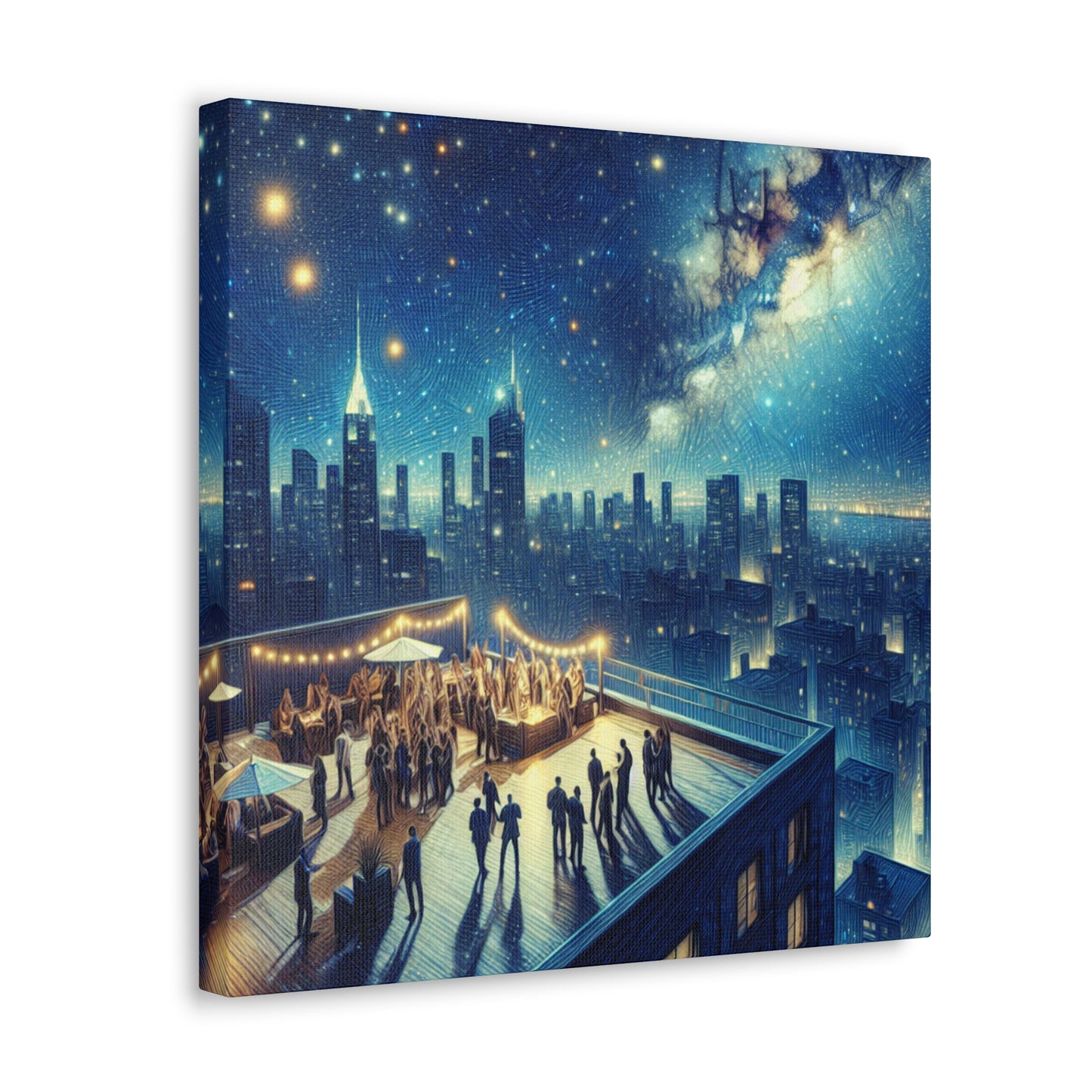 Majestic Rooftop Revelry - Canvas