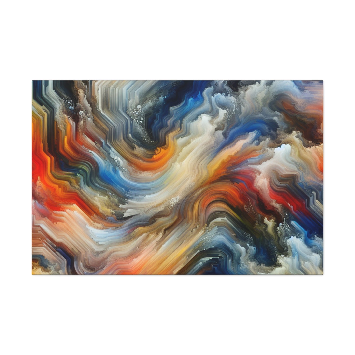 Whispers of Colorful Flames - Canvas