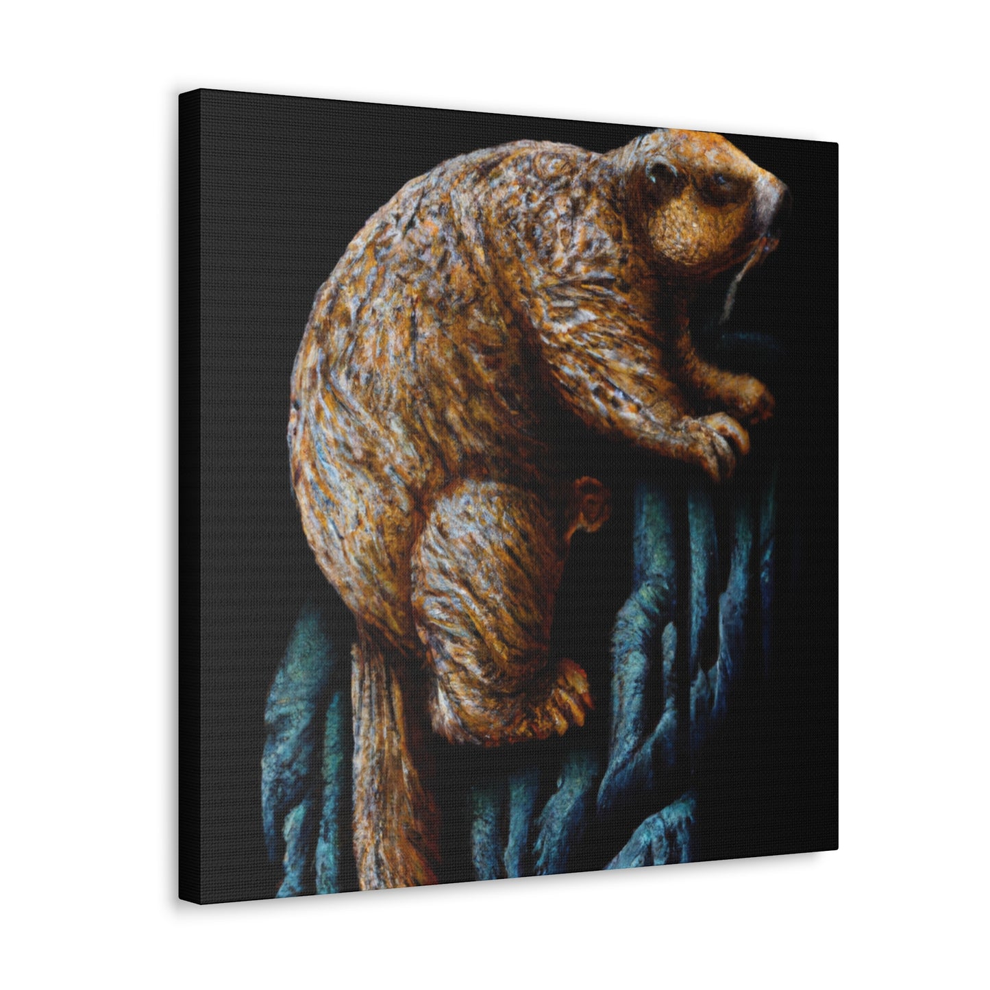 Marmot in Rococo Style - Canvas