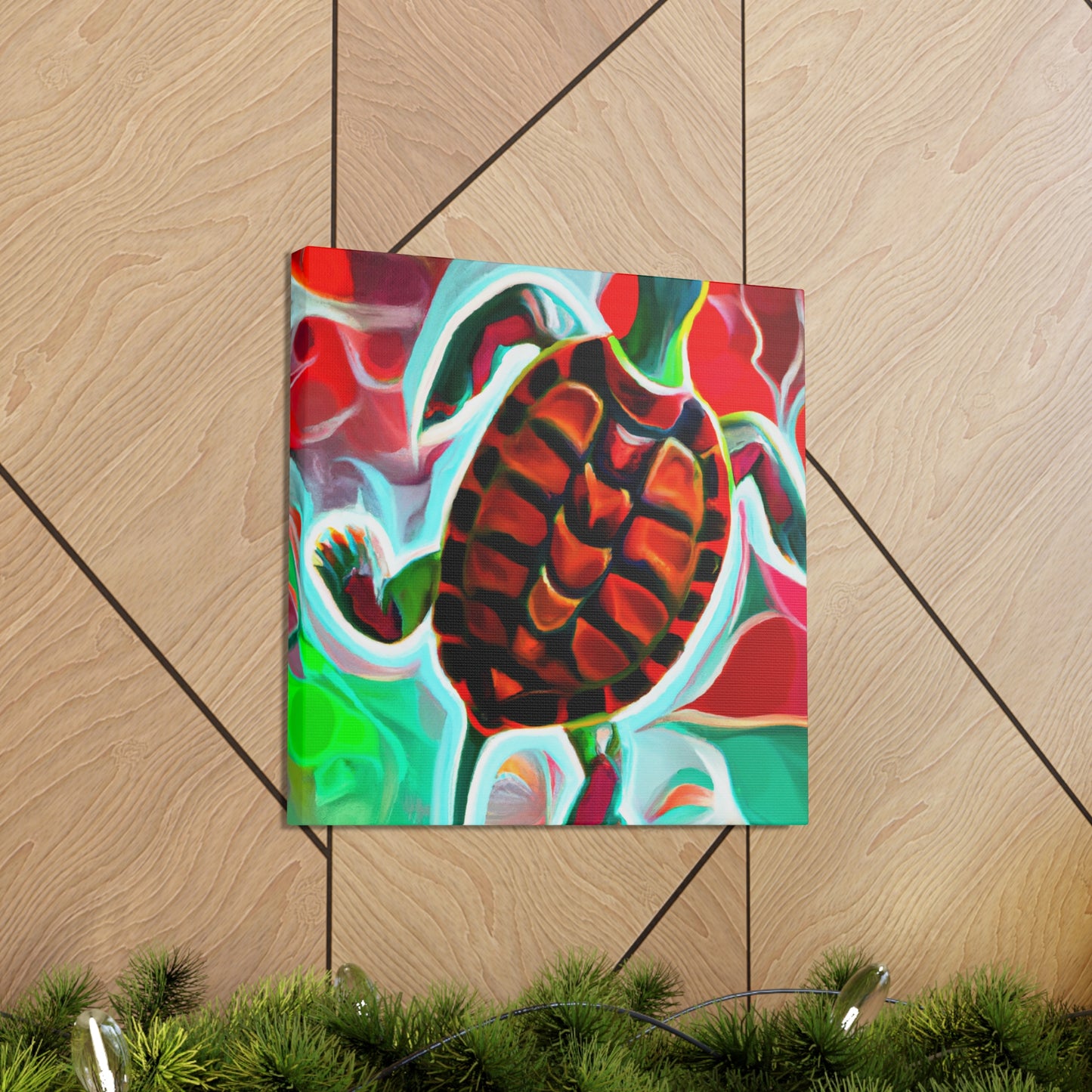 "Red Turtle Surrealism" - Canvas