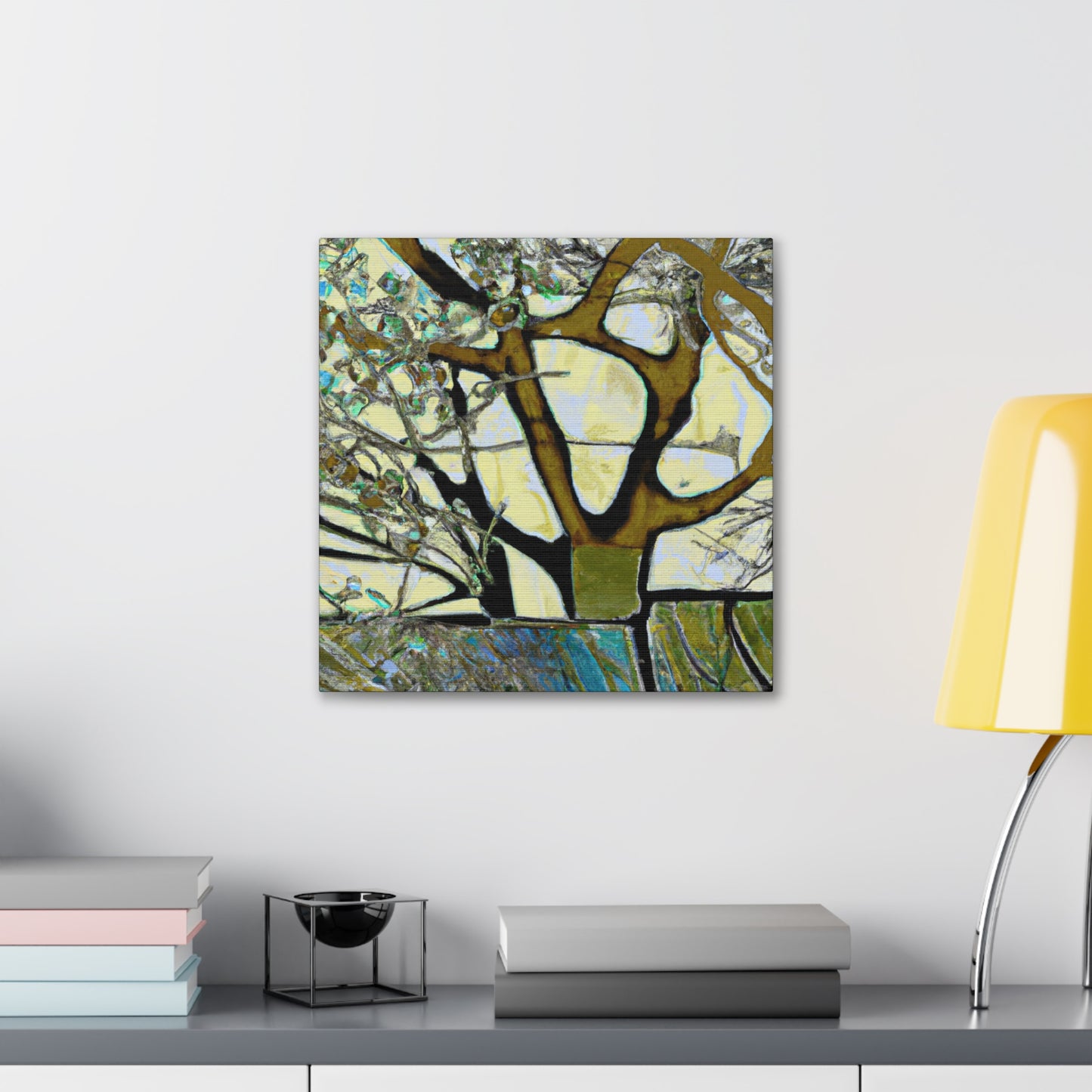 "Elm at Dusk Painting" - Canvas