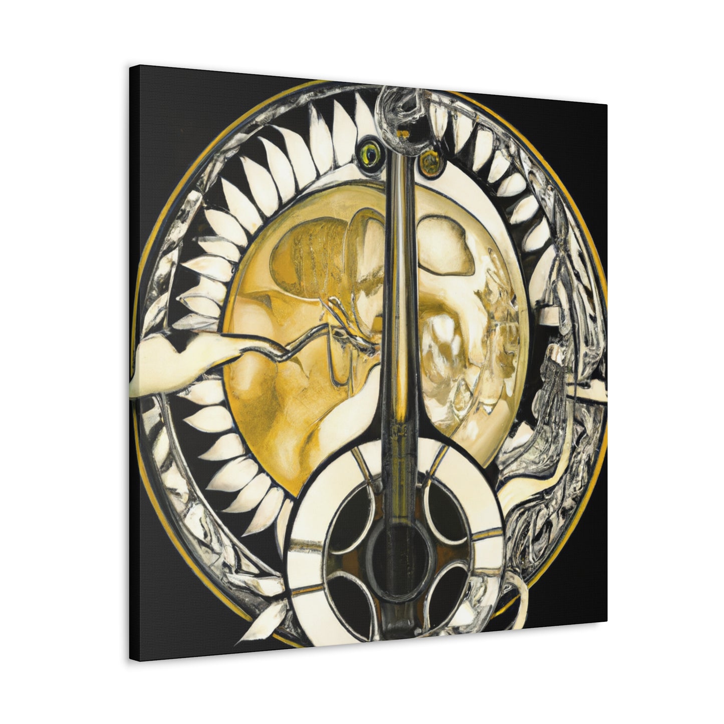 'Banjo with Art Nouveau' - Canvas