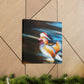 "Mandarin Ducks in Deco" - Canvas