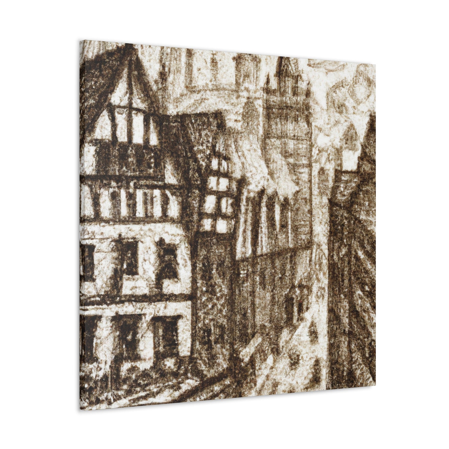 Tudor Pointillist Painting - Canvas