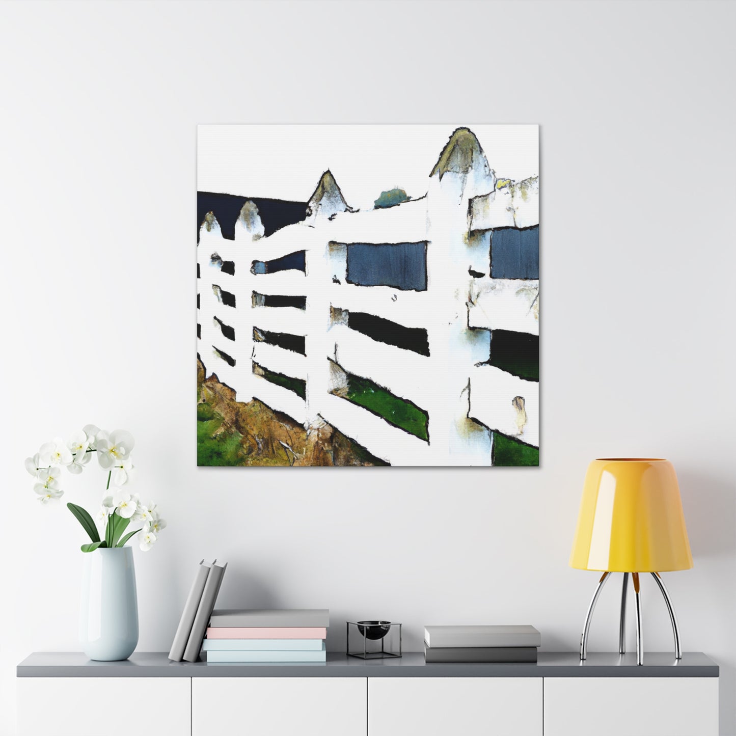 Fence in the Barnyard - Canvas