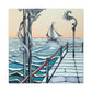 "Pier at Dusk Splendor" - Canvas