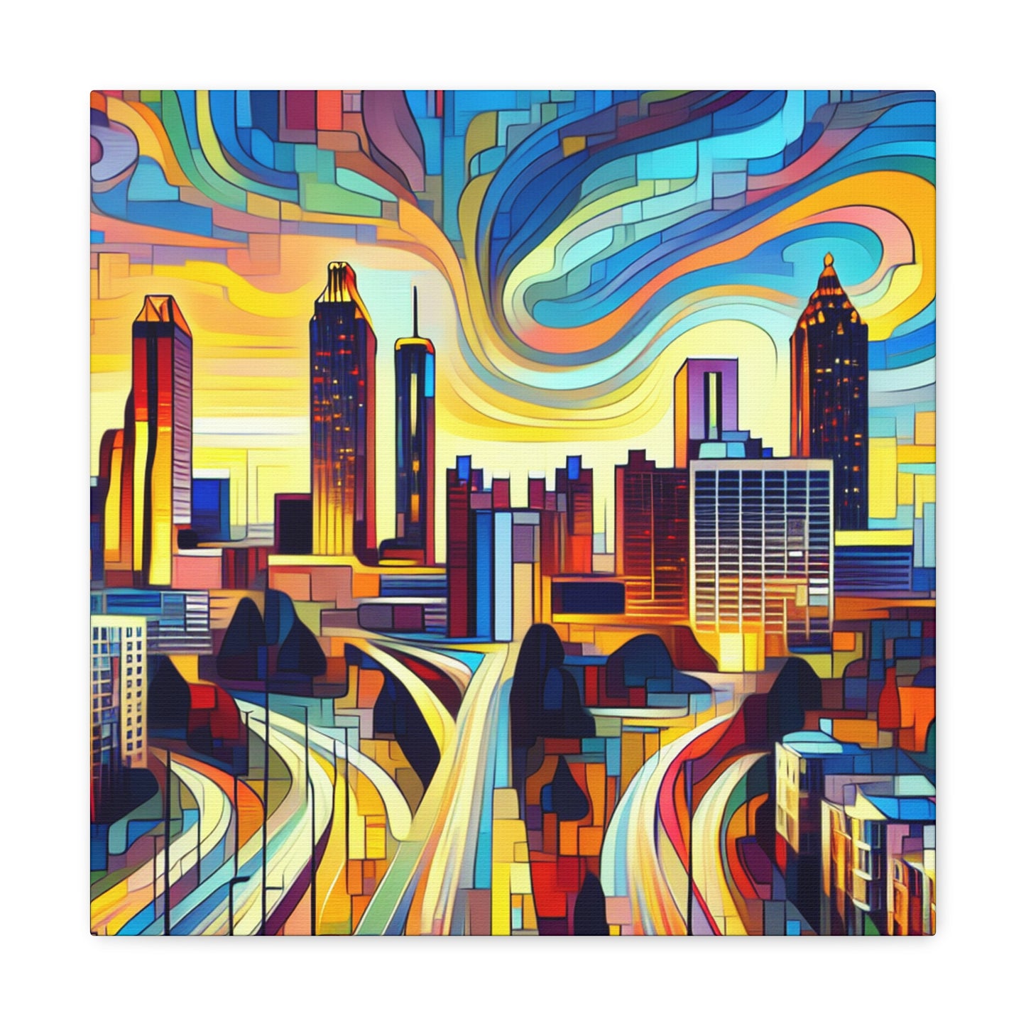 Peachtree Ascending Skyscrapers - Canvas