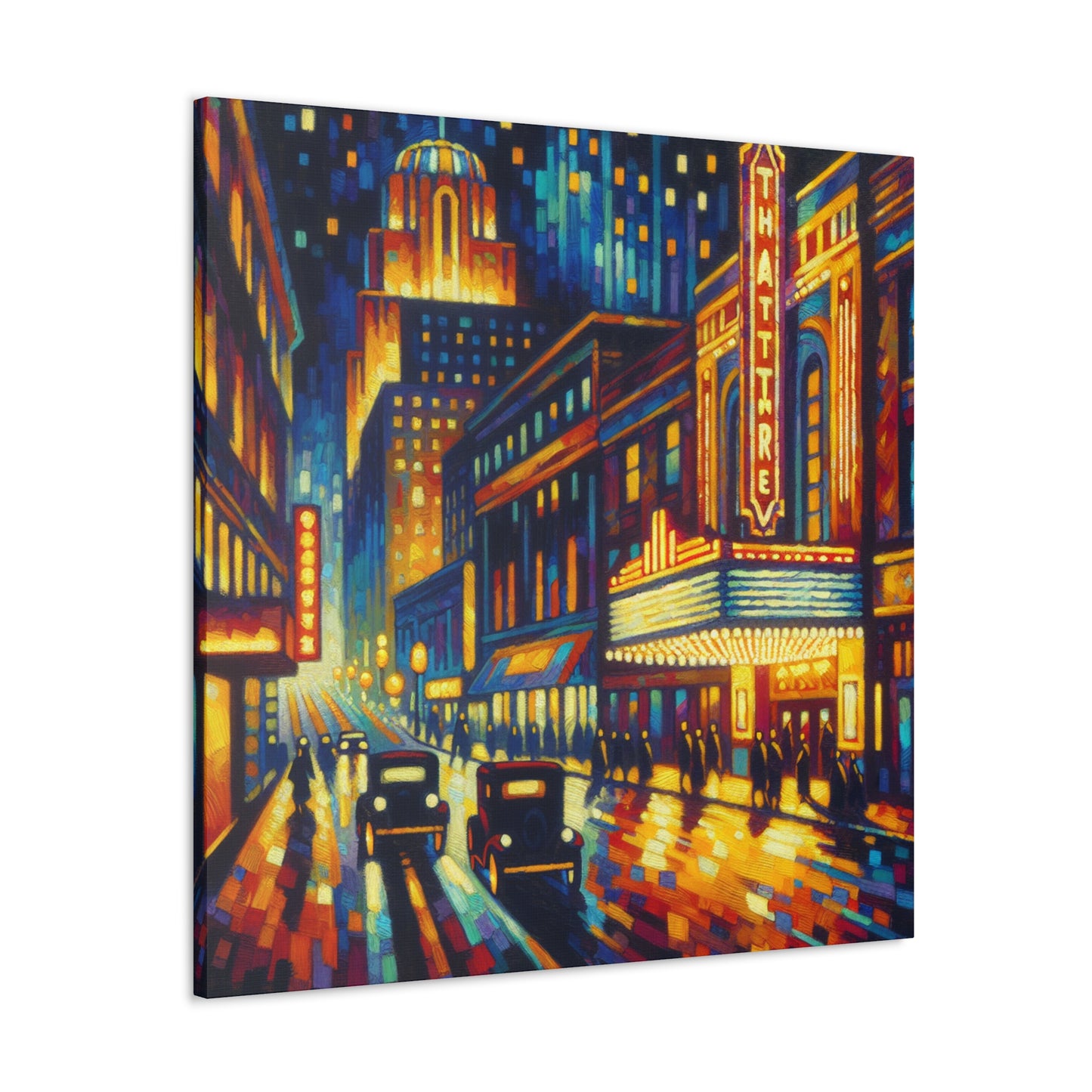 "Starry Curtain Lights" - Canvas