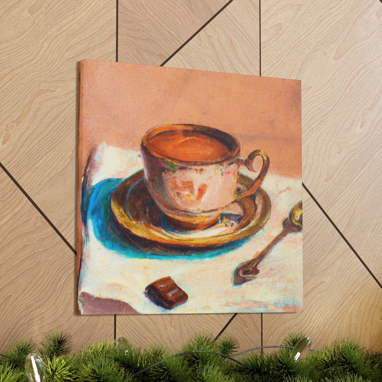 Coffee Cup Luxury Scene - Canvas