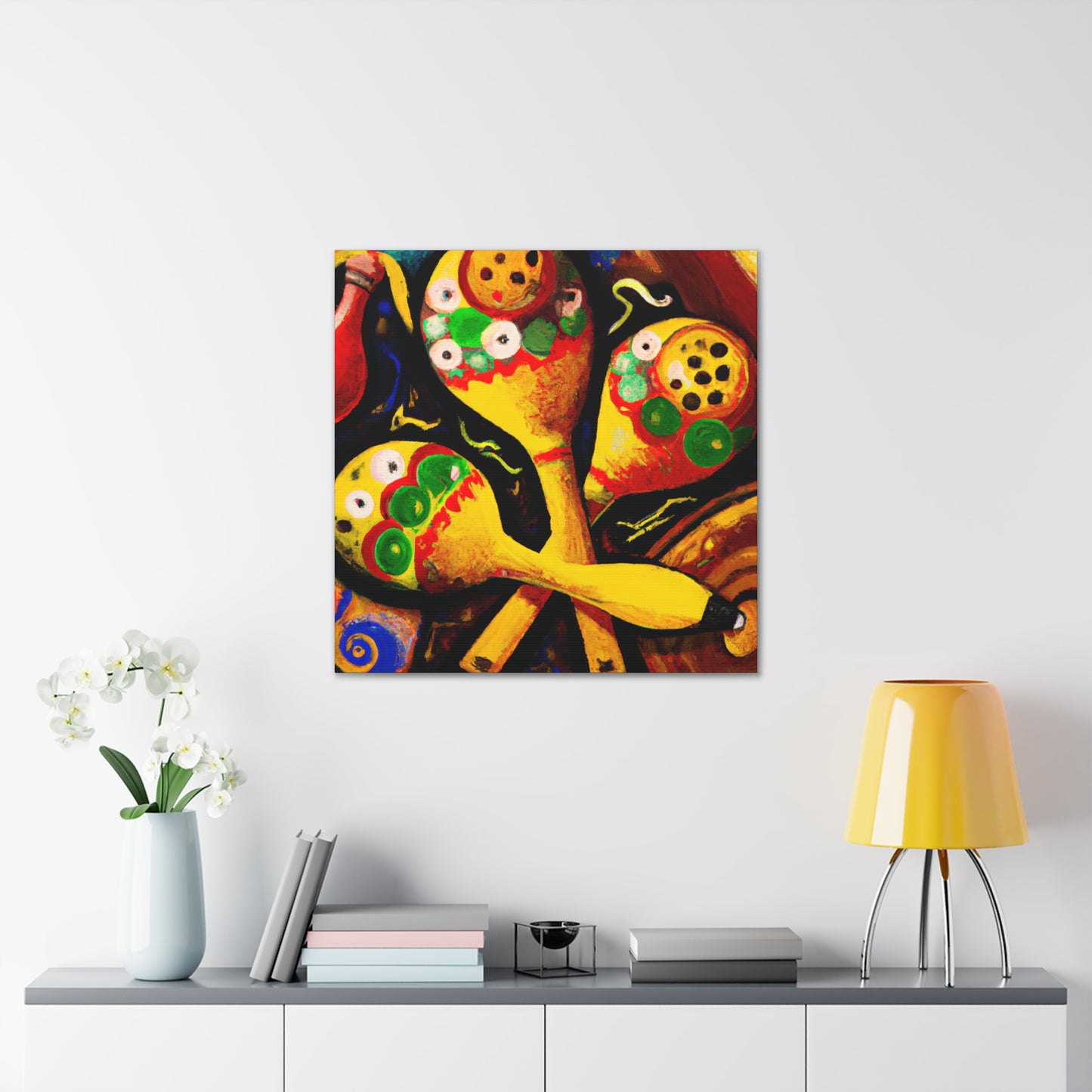 Mariachi's Joyful Maracas - Canvas