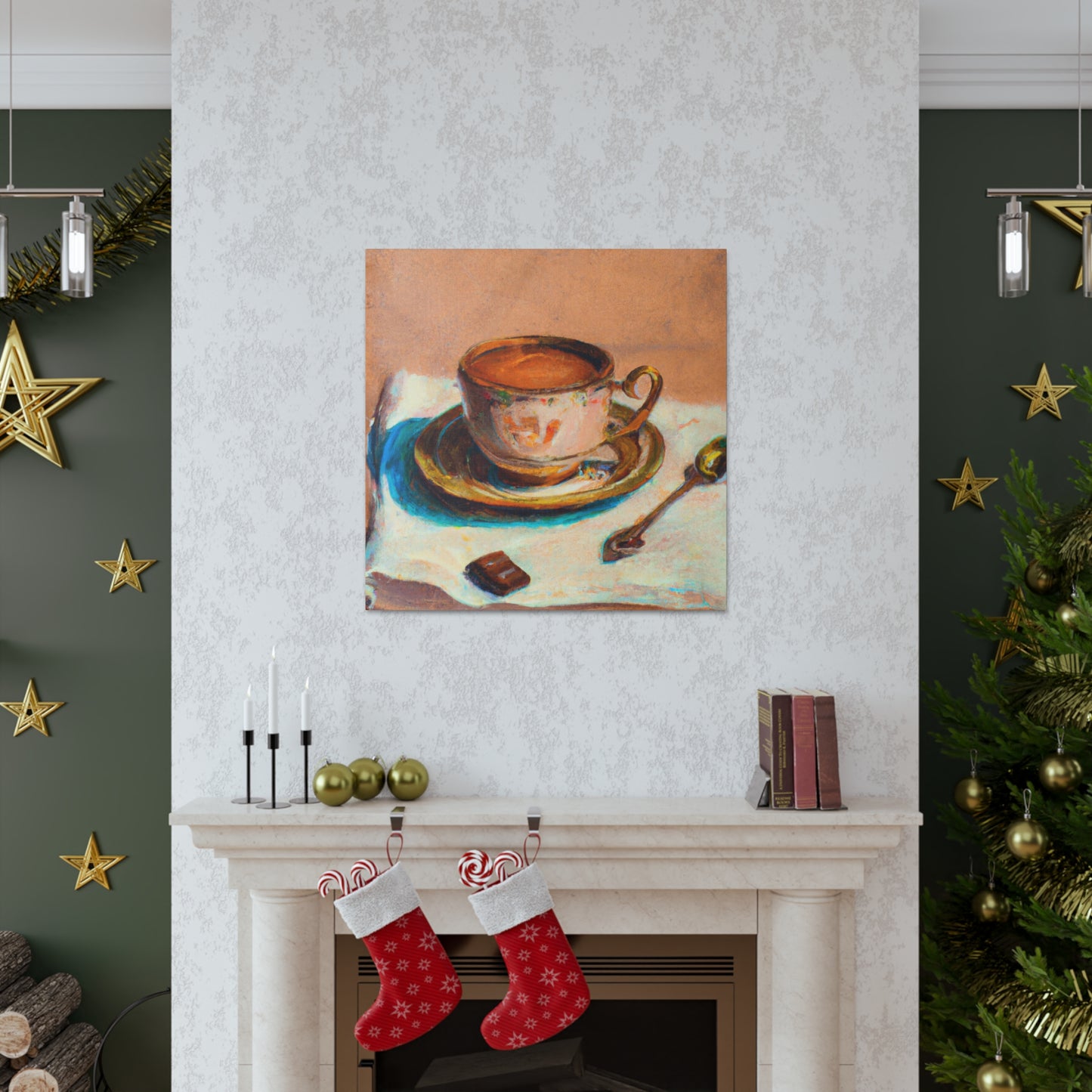 Coffee Cup Luxury Scene - Canvas