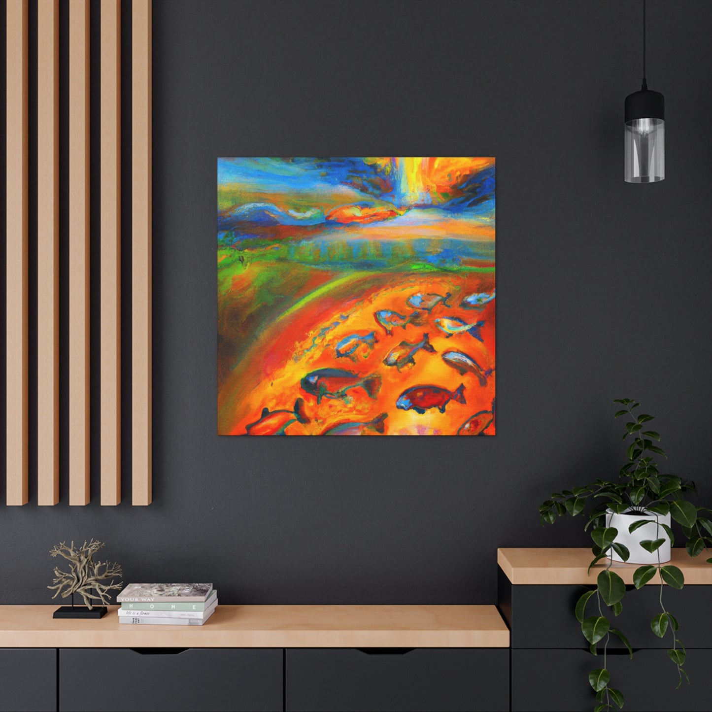 "Salmon From Beyond Dreams" - Canvas