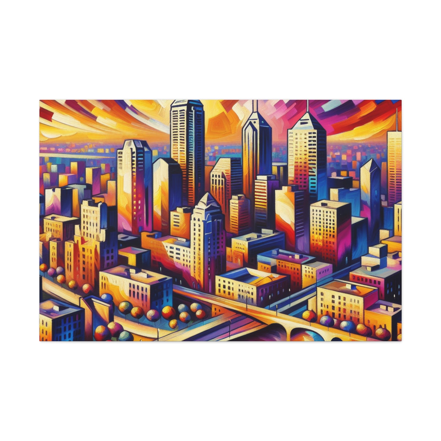 "Enigmatic Urban Dreamscape" - Canvas