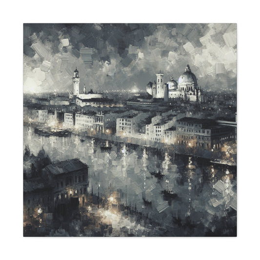 Nocturnal Urban Splendor - Canvas