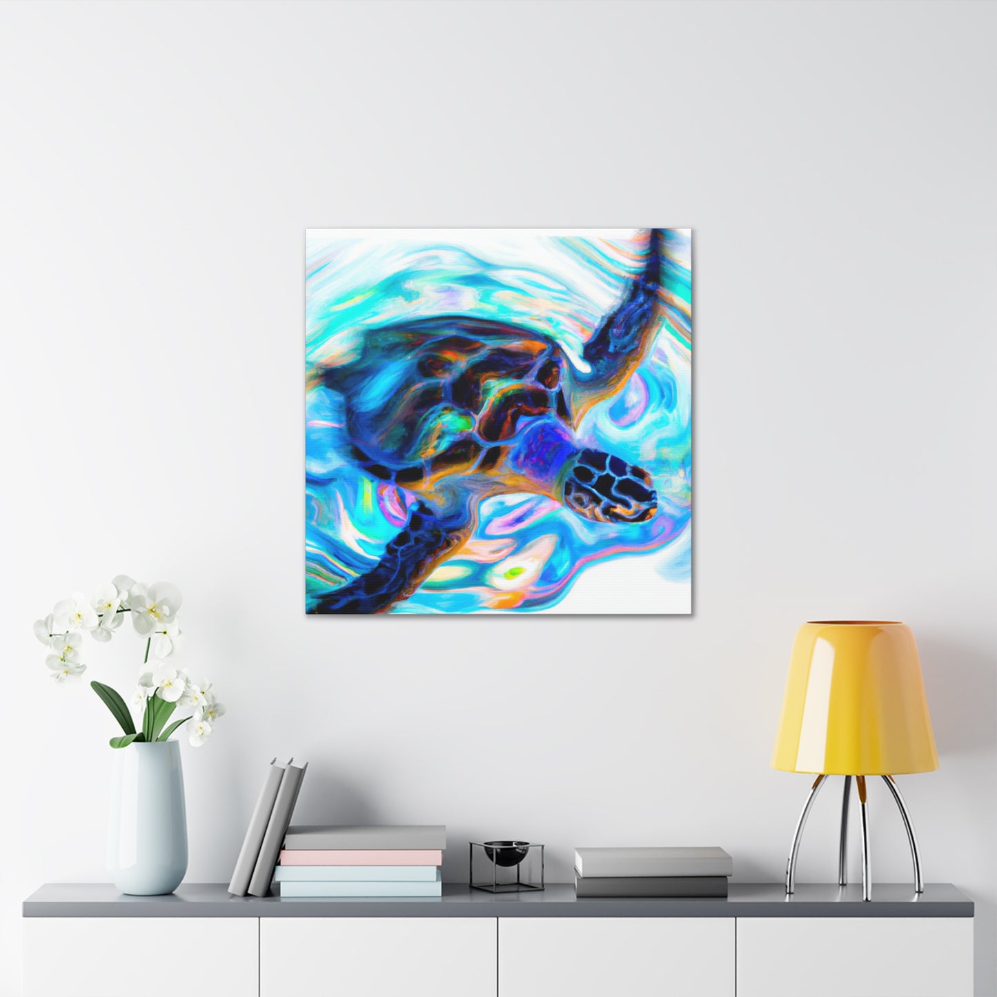 Sea Turtle Mural. - Canvas