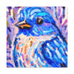 "Bluebird's Serene Song" - Canvas