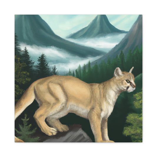 Cougar in Neoclassicism - Canvas