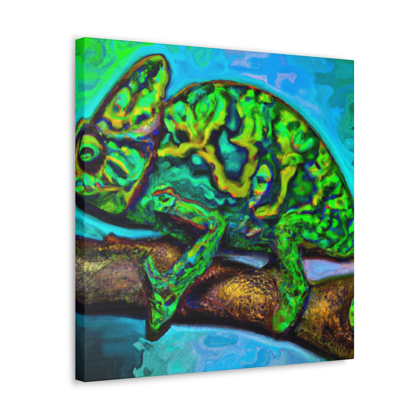 "Veiled Chameleon Reflection" - Canvas