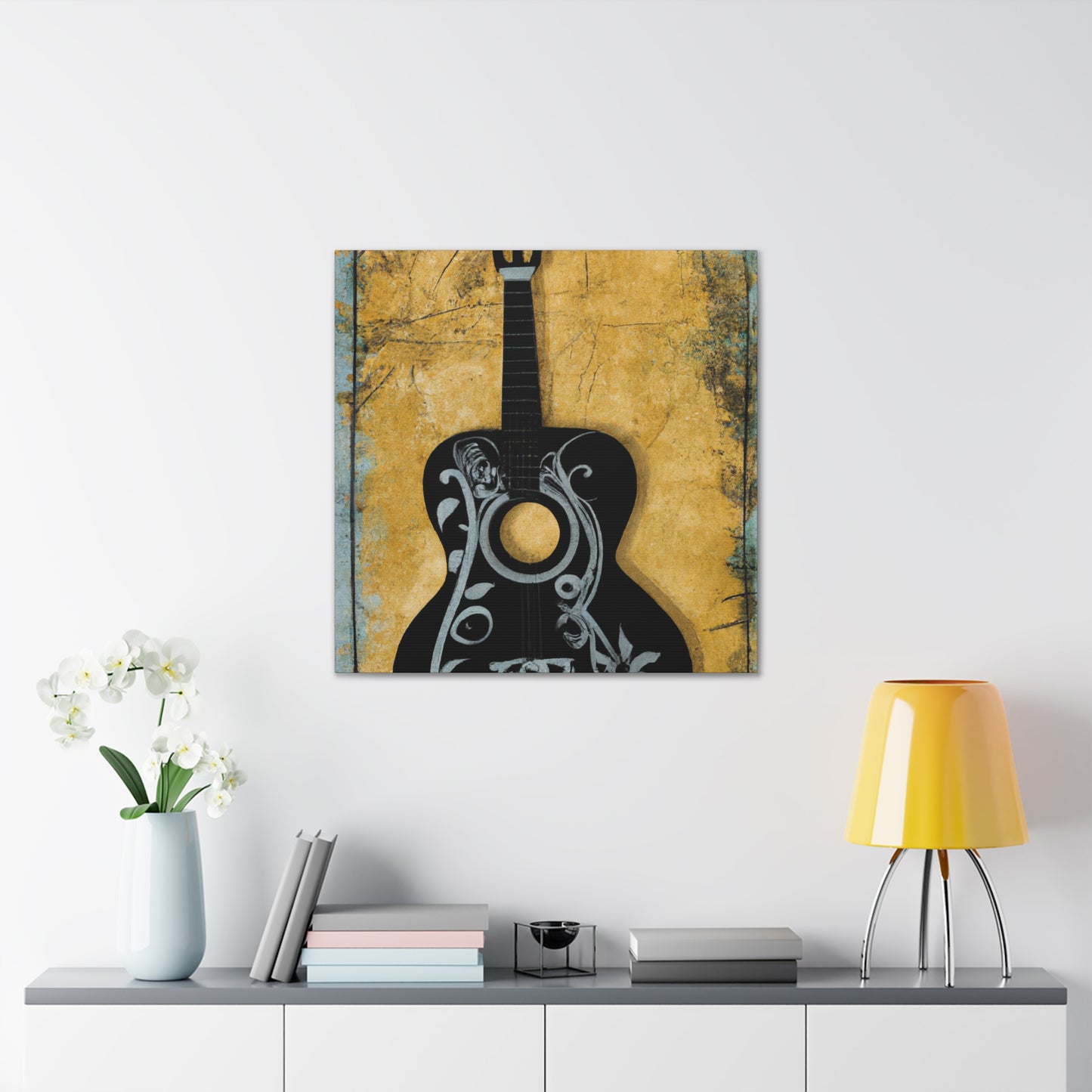 "Guitar's Resonant Melody" - Canvas