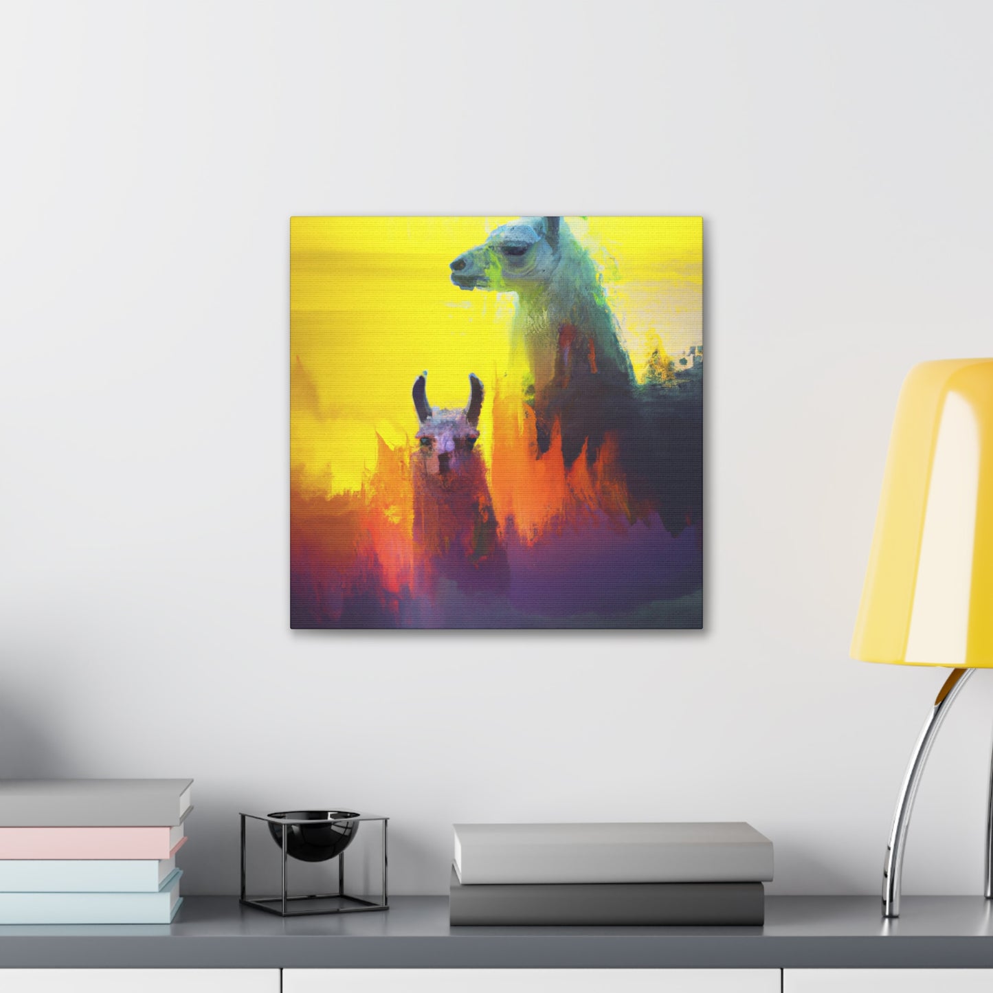 Pensive Llama Dreamscape - Canvas