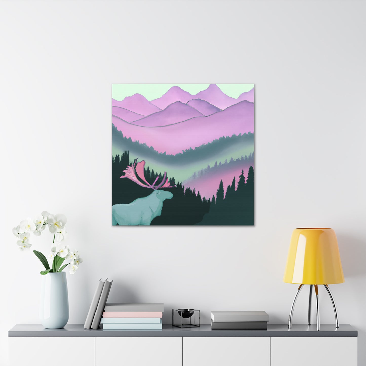 Elk Amidst Wilderness - Canvas