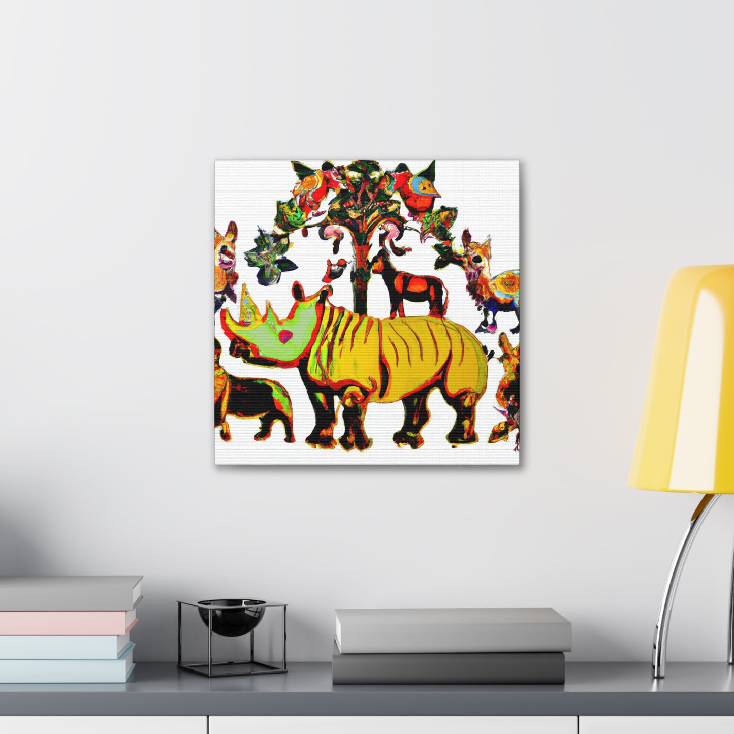 Rhinoceros in Regalia - Canvas