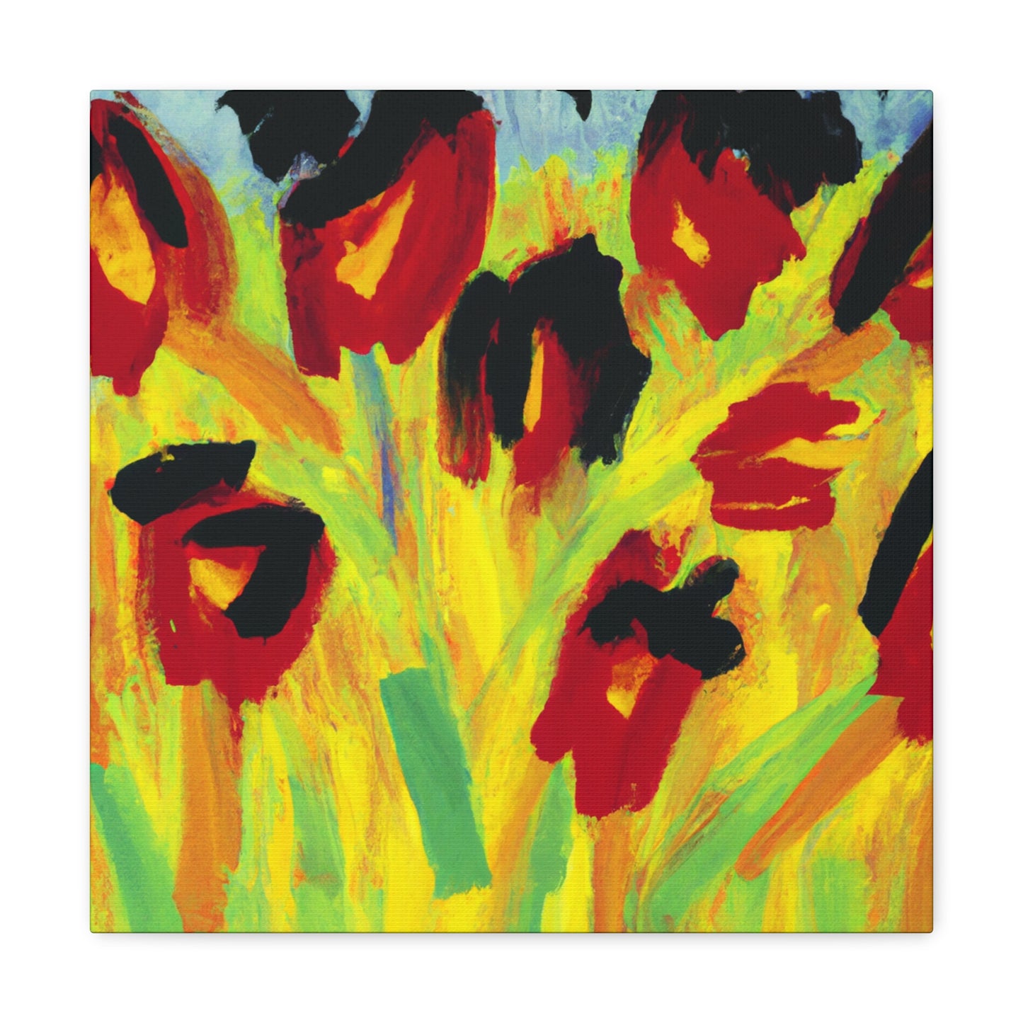 Tulips Abandoned Expressionism - Canvas