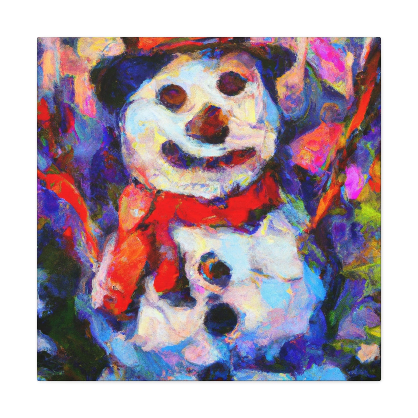 Snowman in Fauvism - Canvas