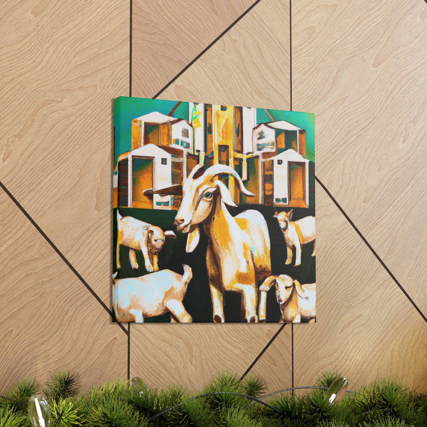 "Goat in Gilded Glory" - Canvas