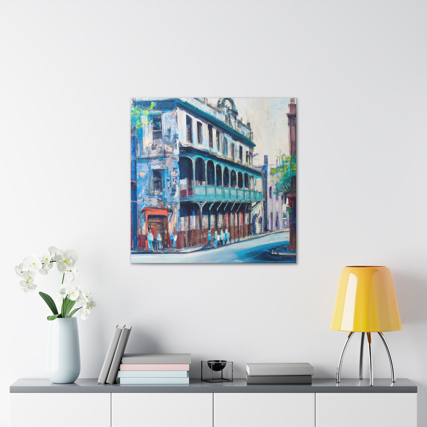 Colonial Street Mural - Canvas