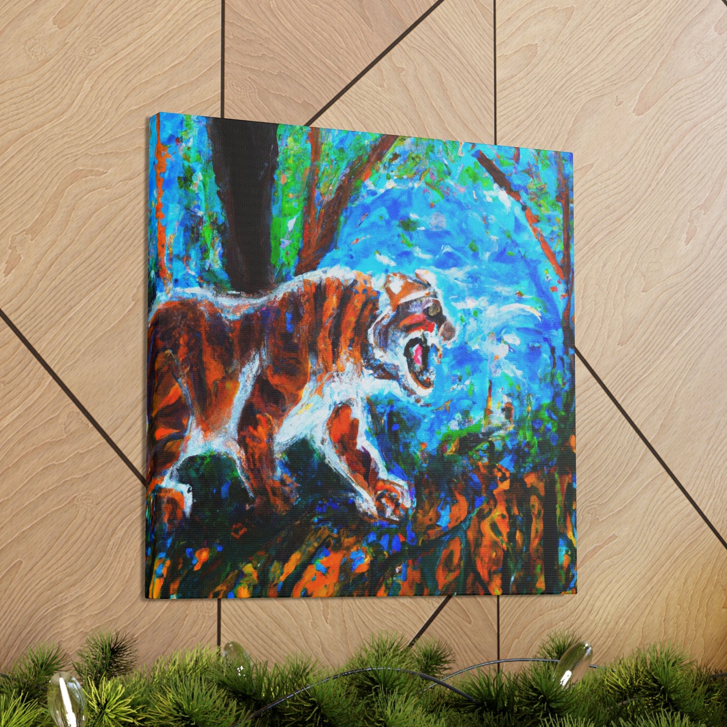 Tiger's Ferocious Roar - Canvas