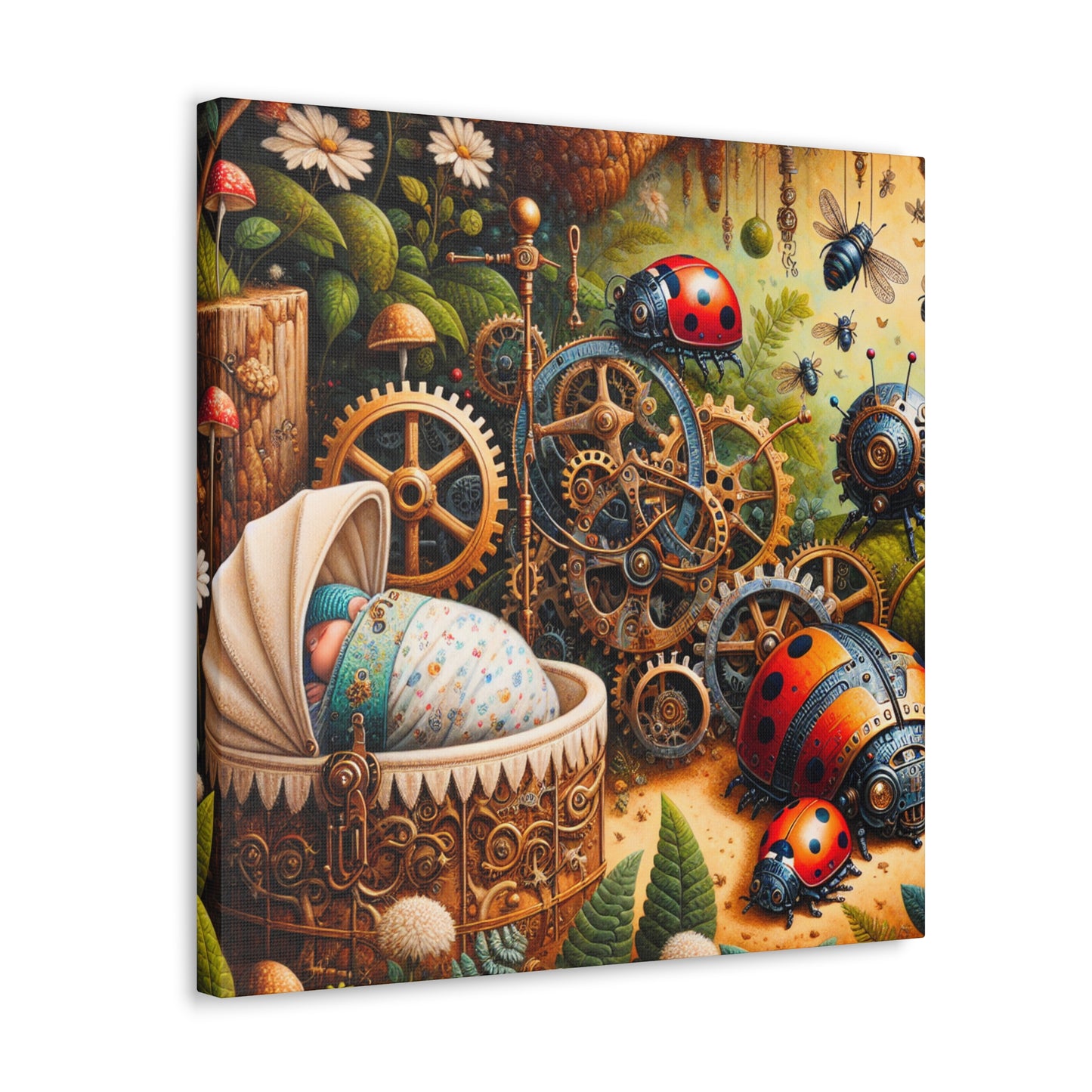 "Mechanical Garden Delights" - Canvas