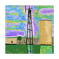 "Water Tower Miracle Abstraction" - Canvas