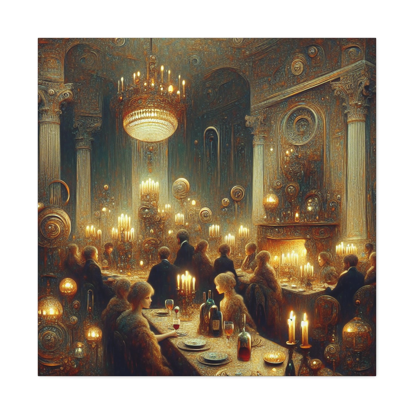 Exuberant Opulence: Midnight Revelry - Canvas