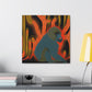 "Baboon In Art Deco" - Canvas