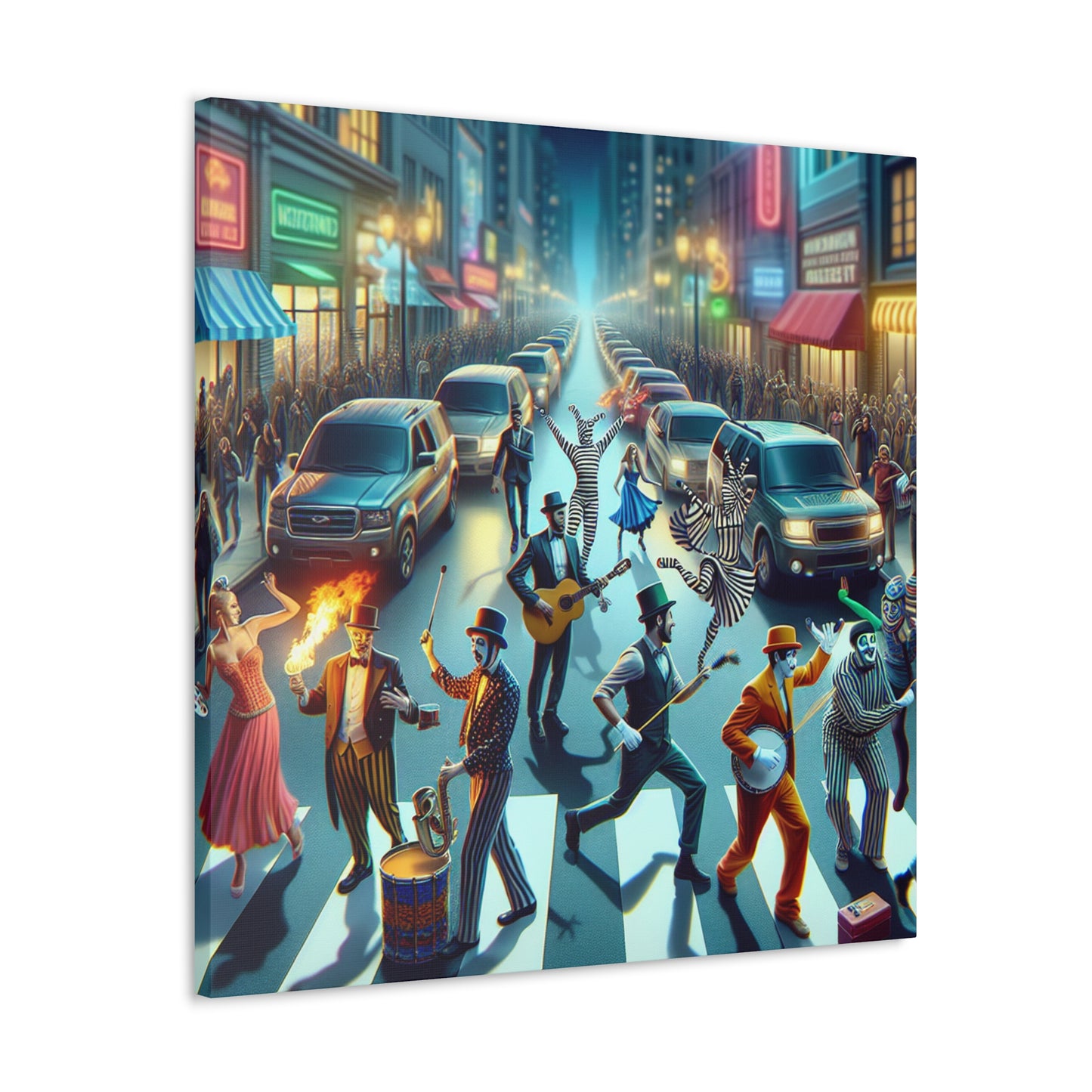 "Urban Enigma: Buskerscape" - Canvas