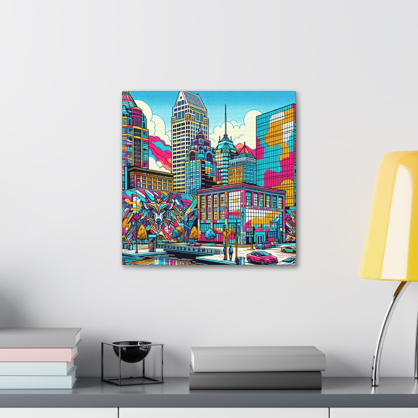 "Vibrant Milwaukee Mosaic" - Canvas