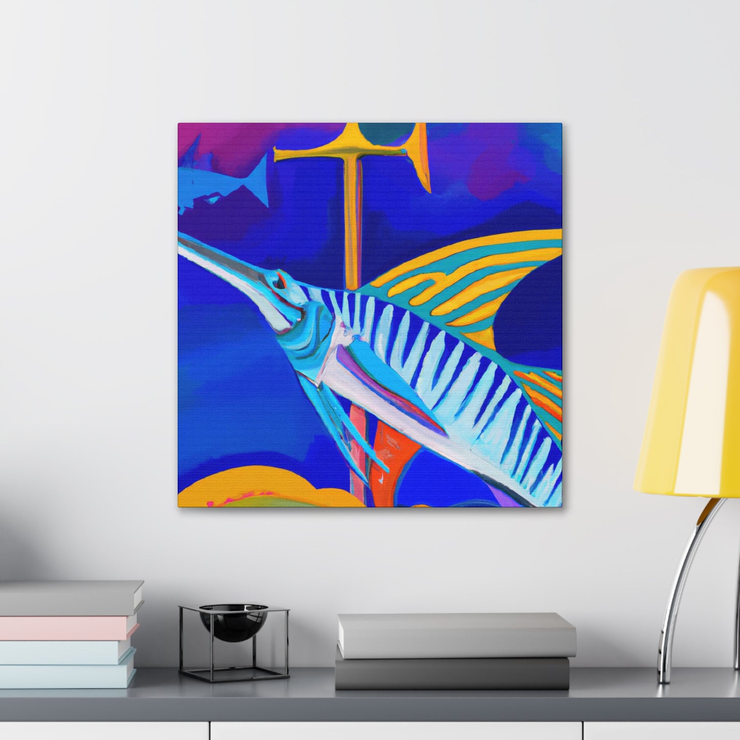 "Swordfish in Art Deco" - Canvas