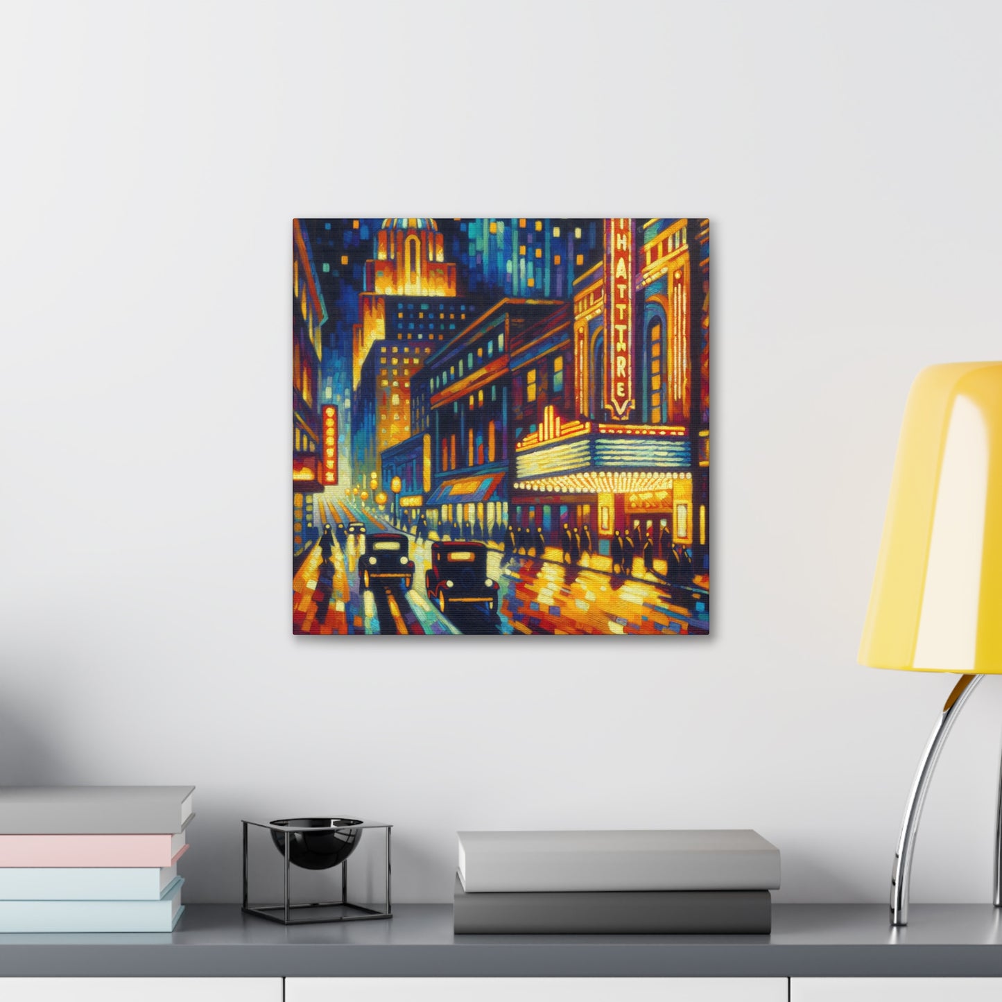 "Starry Curtain Lights" - Canvas