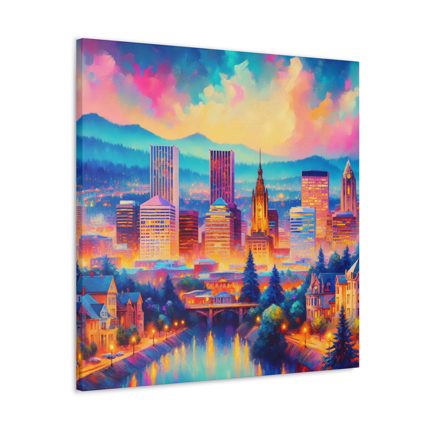 "Pristine Rhododendrons of Portland" - Canvas