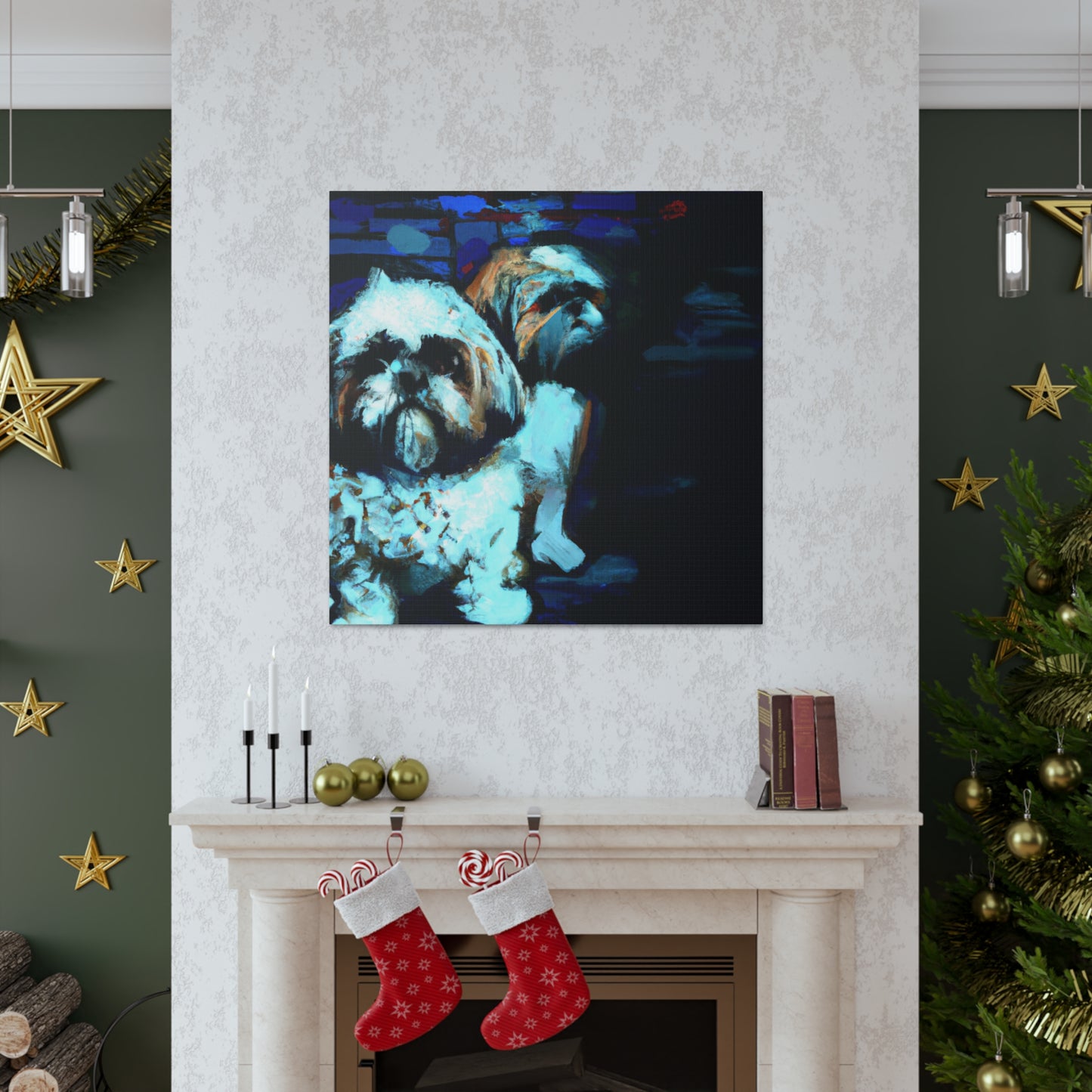 "Shih Tzu's Delightful Dance" - Canvas