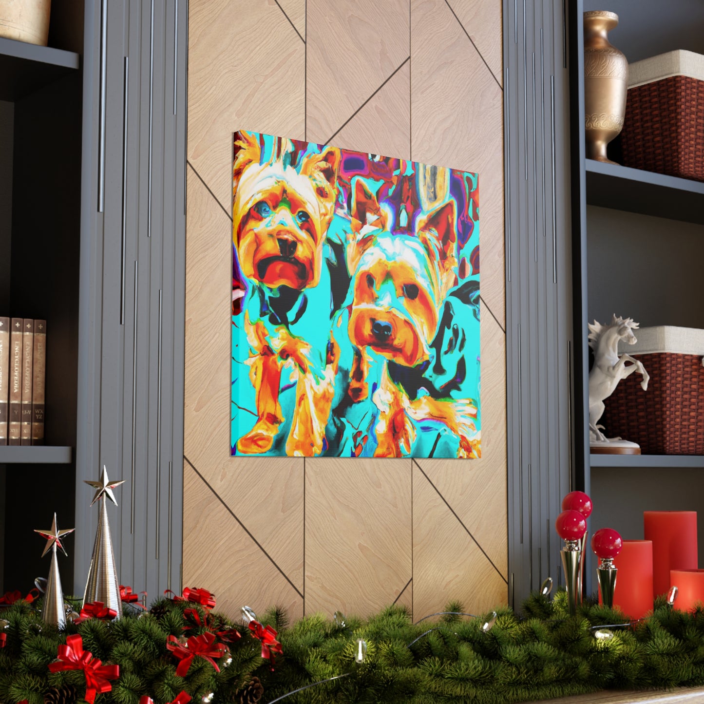 "Yorkshire Terrier Delight" - Canvas