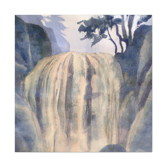 "Waterfall in Moonlight" - Canvas