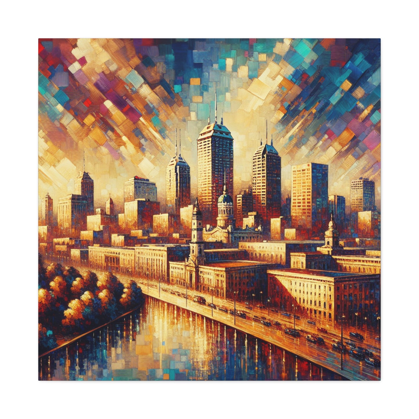 "Serene Hymn of Indianapolis" - Canvas