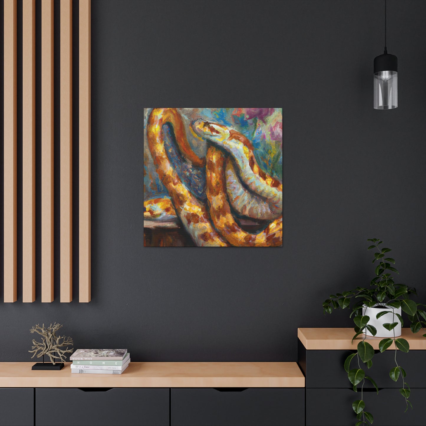 Corn Snake Impressionism - Canvas