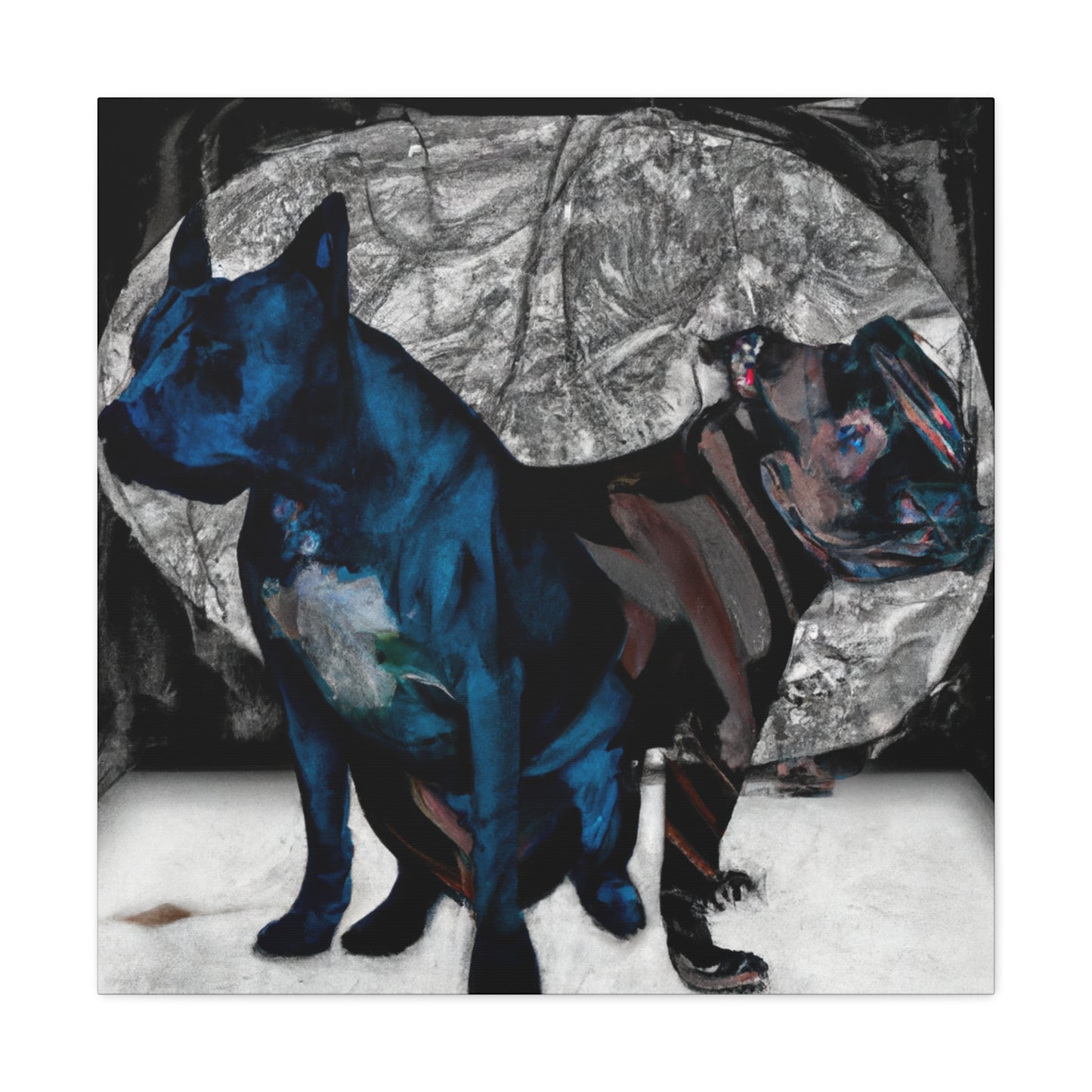 Pitbull In Wonderland - Canvas