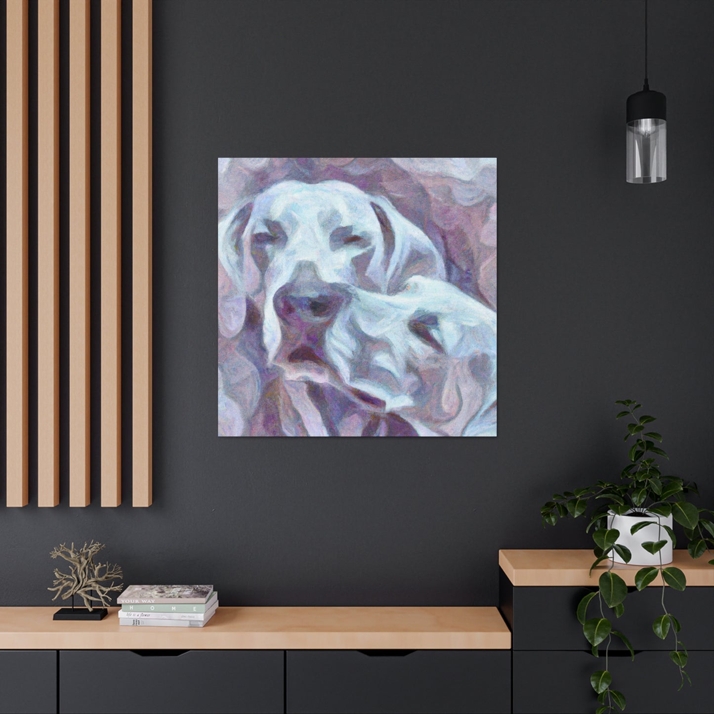 "Weimaraner In Impressionism" - Canvas