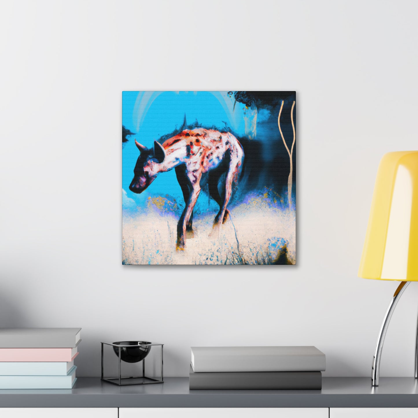 Hyena in Wonderland. - Canvas