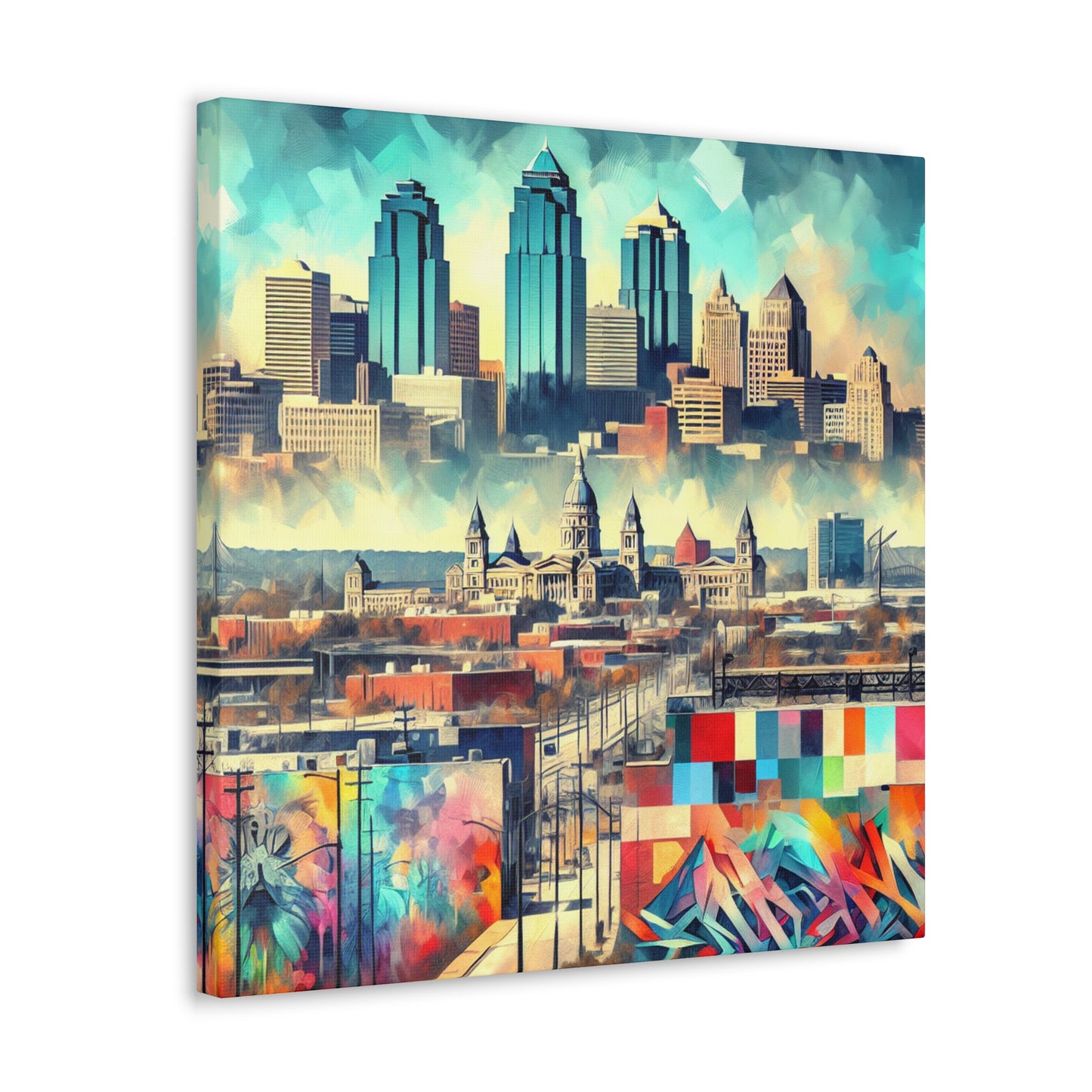 "Midwest Metropolis Mosaic" - Canvas